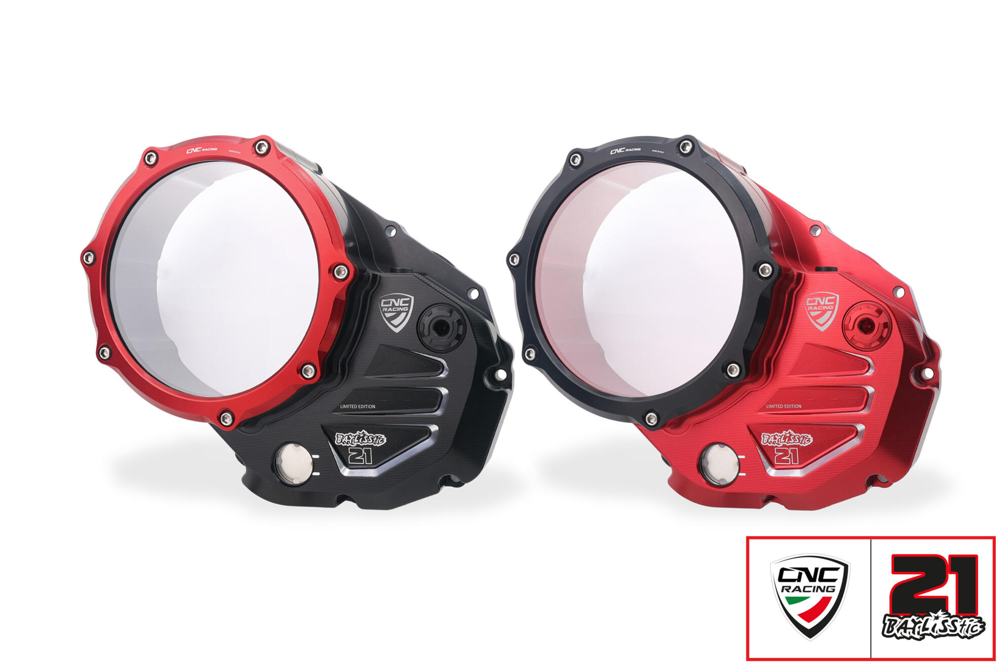 CNC Racing TROY BAYLISS LIMITED EDITION Clear Wet Clutch Cover for the Ducati Multistrada 1200/1260 (2015+) and XDiavel / Diavel 1260 CNC Racing TROY BAYLISS LIMITED EDITION Clear Wet Clutch Cover for the Ducati Multistrada 1200/1260 (2015+) and XDiavel / Diavel 1260